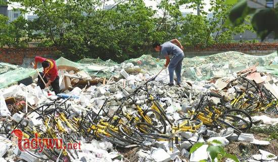 共享单车遭活埋