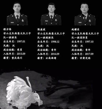凉山火灾牺牲名单