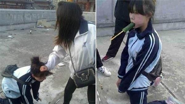 8女生围殴1女生