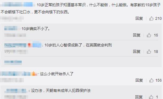 男孩高空抛灭火器致人死亡