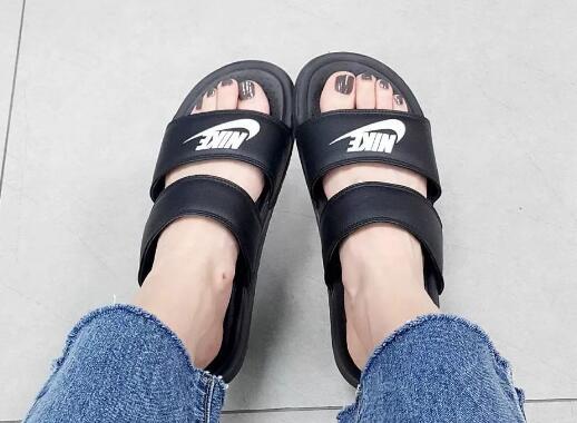nike忍者拖鞋真假对比
