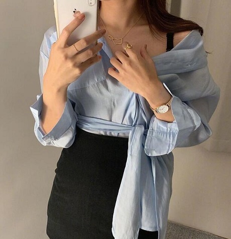 衬衫怎么穿出性感