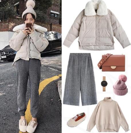 小个子冬装棉服的6种穿搭