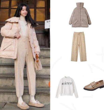 小个子冬装棉服的6种穿搭