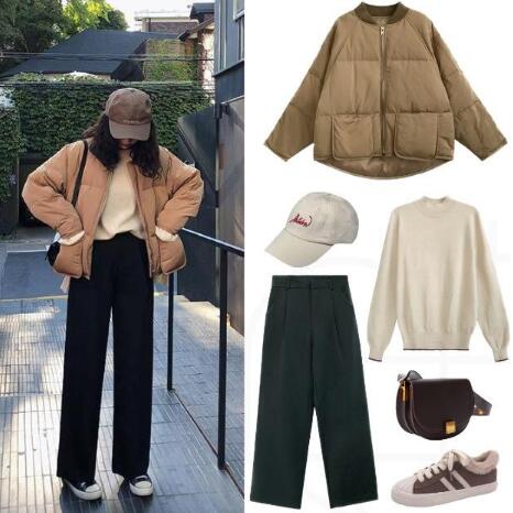 小个子冬装棉服的6种穿搭