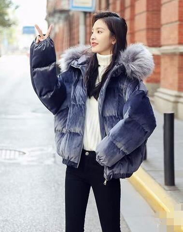 金丝绒棉服怎么搭配