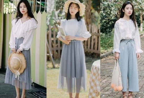 小个子女生半身裙穿搭