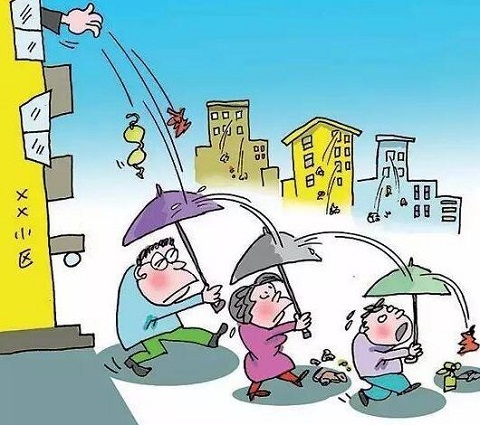 广州一大厦现连续高空砸物事件