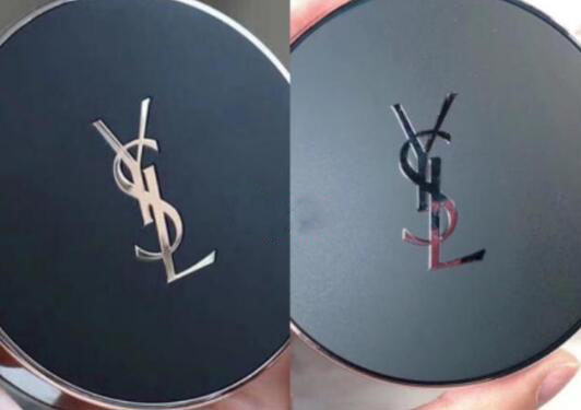 ysl银色气垫真假对比