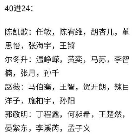 演员请就位第二季40进24名单曝光