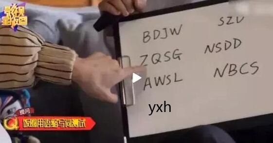 饭圈用语yxh是什么意