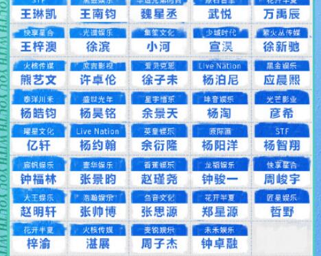 青春有你3选手名单公布